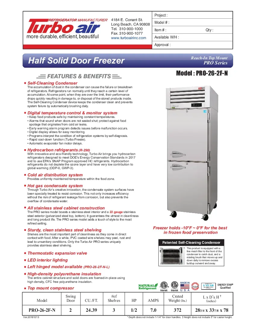 turbo-air-pro-26-2f-n-freezer-reach-in-115v-one-section-self-contained-spec-260719ej5n0u.pdf