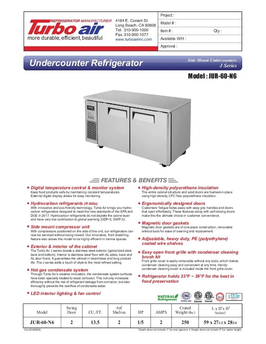 turbo-air-jur-60-n6-refrigerator-undercounter-reach-in-115v-59-w-stainless-260726f6gj26.pdf