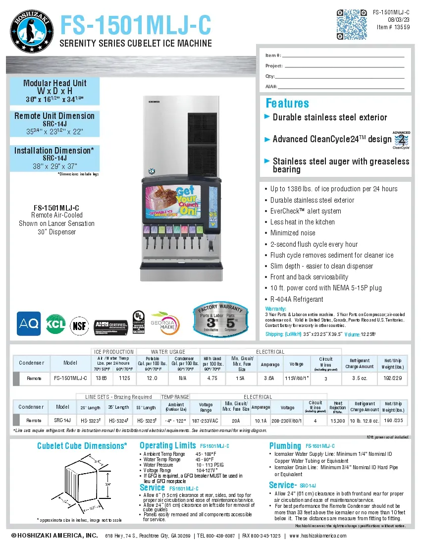 hoshizaki-fs-1501mlj-c-ice-maker-nugget-style-115v-cubelet-style-specsheet-260719m6ru8i.pdf