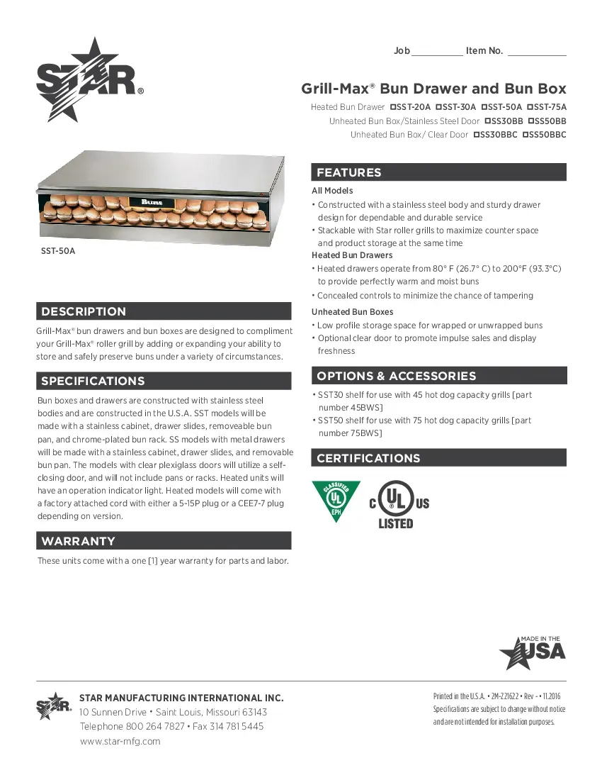 star-ss50bb-hot-dog-bun-box-specsheet-260503xfdrlh.pdf