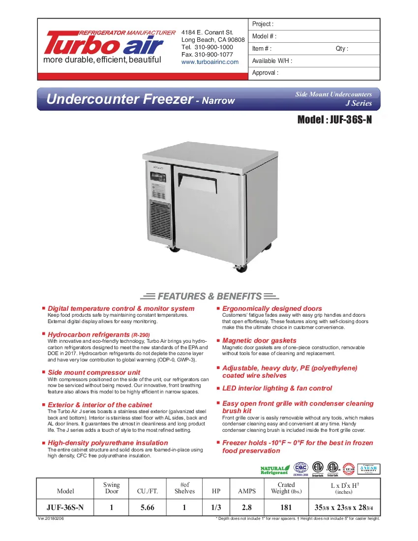 turbo-air-juf-36s-n-freezer-undercounter-reach-in-115v-stainless-steel-door-260719xqw8bn.pdf